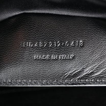 Saint Laurent Sheepskin Matelasse Chevron Monogram Monochrome Large College Satchel Black 7 of 11