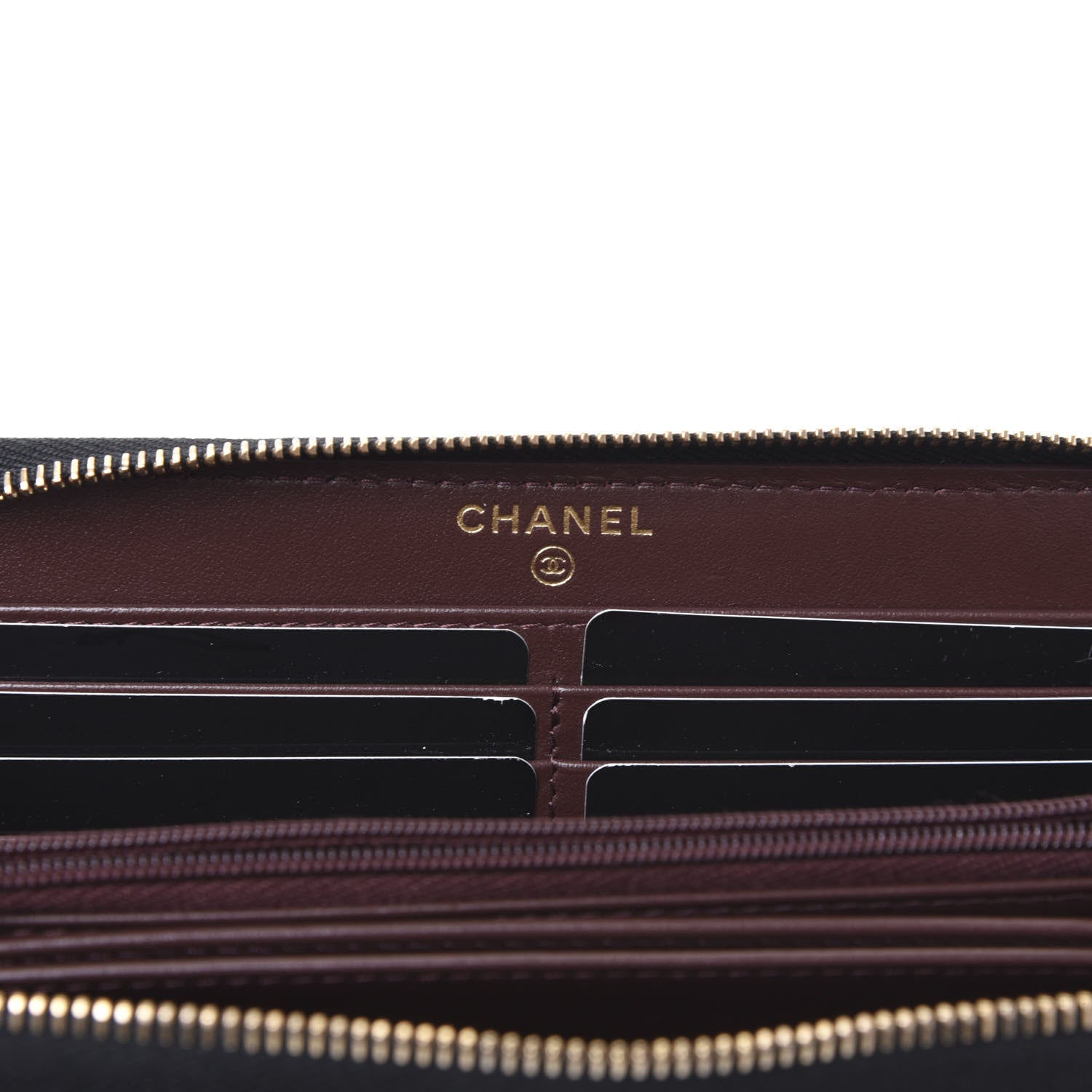 Chanel Caviar Quilted Large Gusset Zip Around Wallet Black 7 of 9