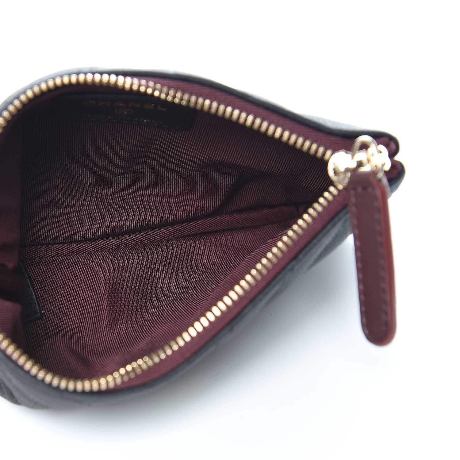 Chanel Caviar Chevron Quilted Small Cosmetic Case Black 5 of 8