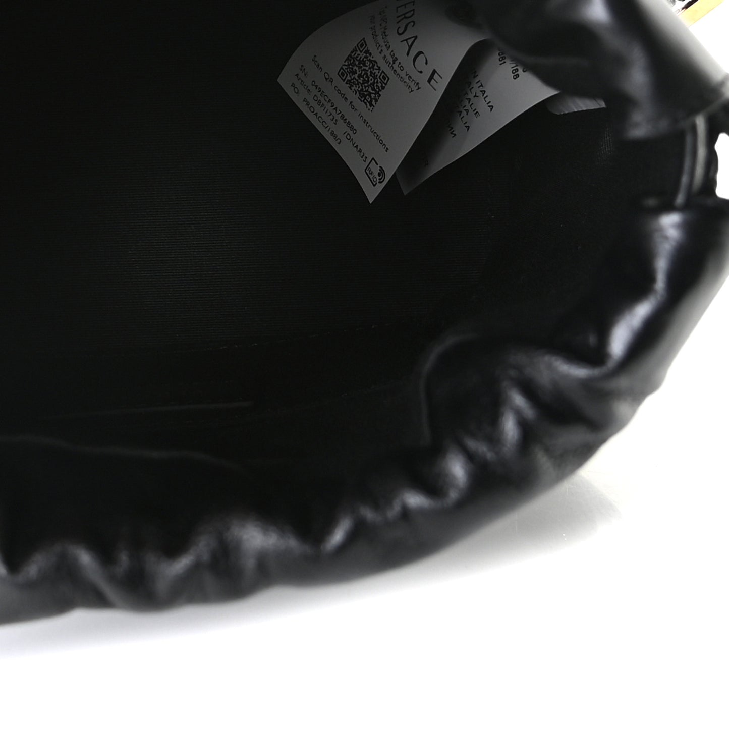 Nappa Quilted Medusa Bucket Bag Black