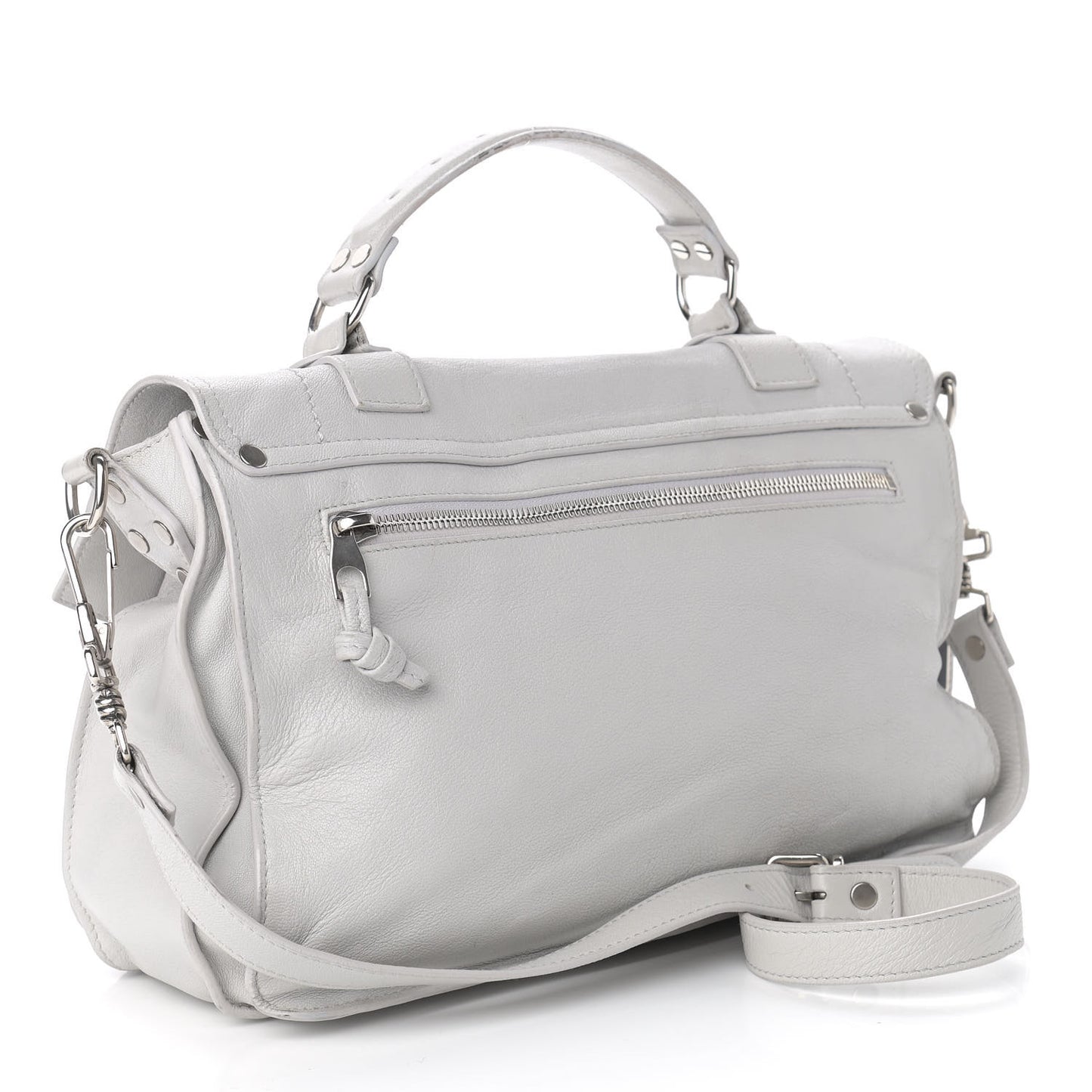 Lambskin Medium PS1 Satchel Pale Steel