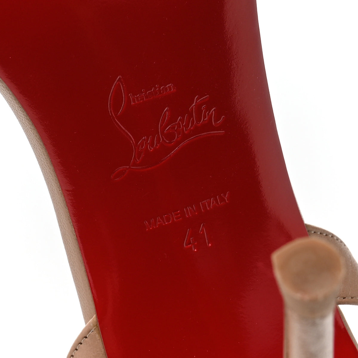 Christian Louboutin Nappa Loubigirl 100 Sandals 41 Nude 7 of 8
