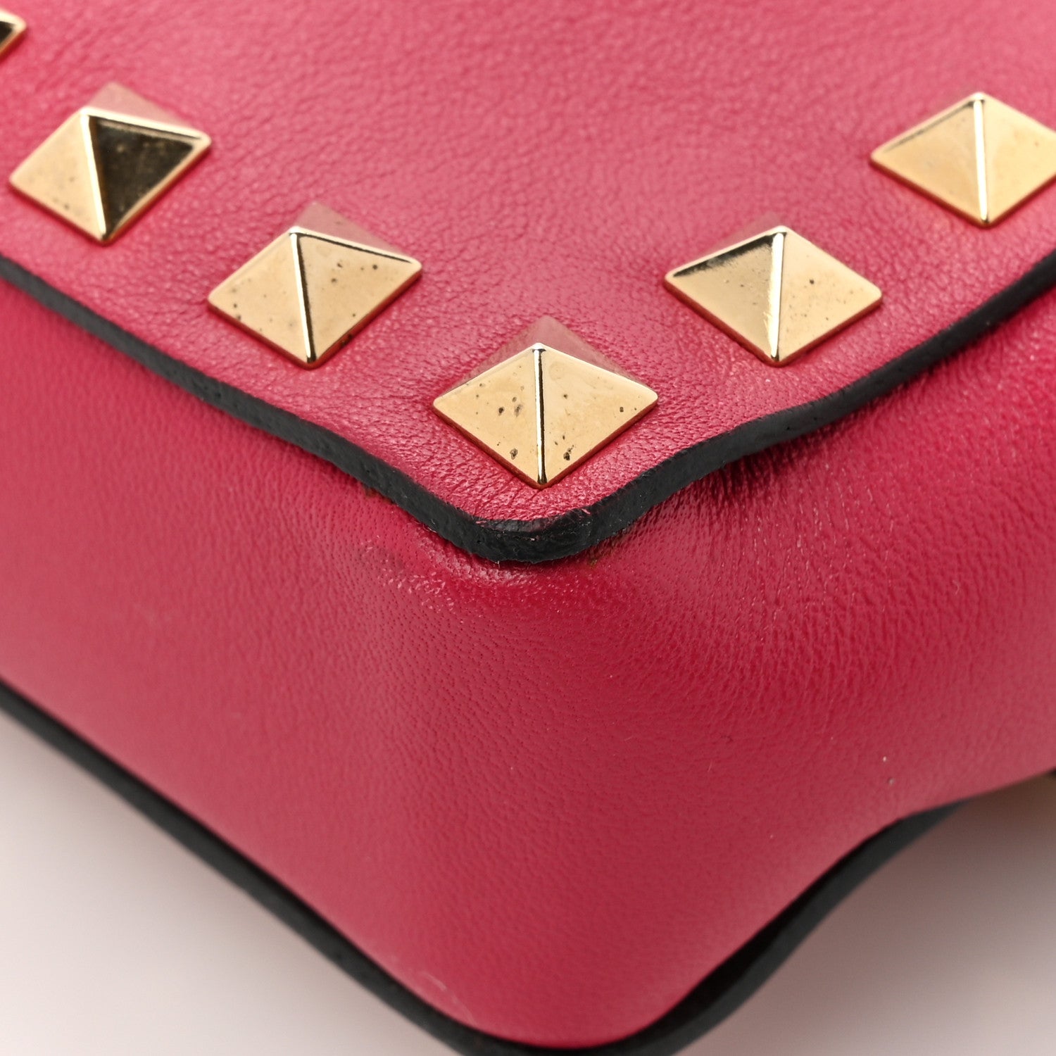 Valentino Garavani Nappa Rockstud Bangle Clutch Red 16 of 16