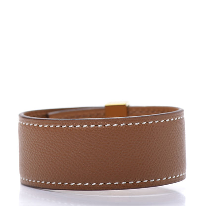 Hermes Madame Calfskin Collier de Chien 24 Bracelet T2 Gold 3 of 7