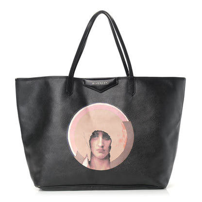 Givenchy Textured Coated Canvas Madonna Print Large Antigona Tote Black 3 of 21