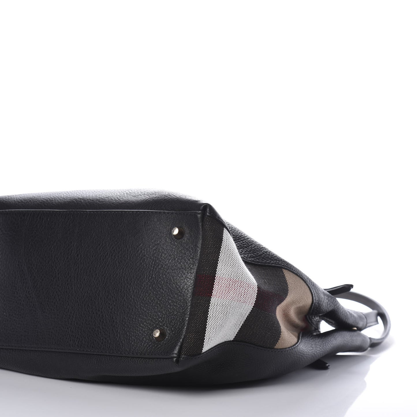 Grainy Calfskin House Check Medium Maidstone Black