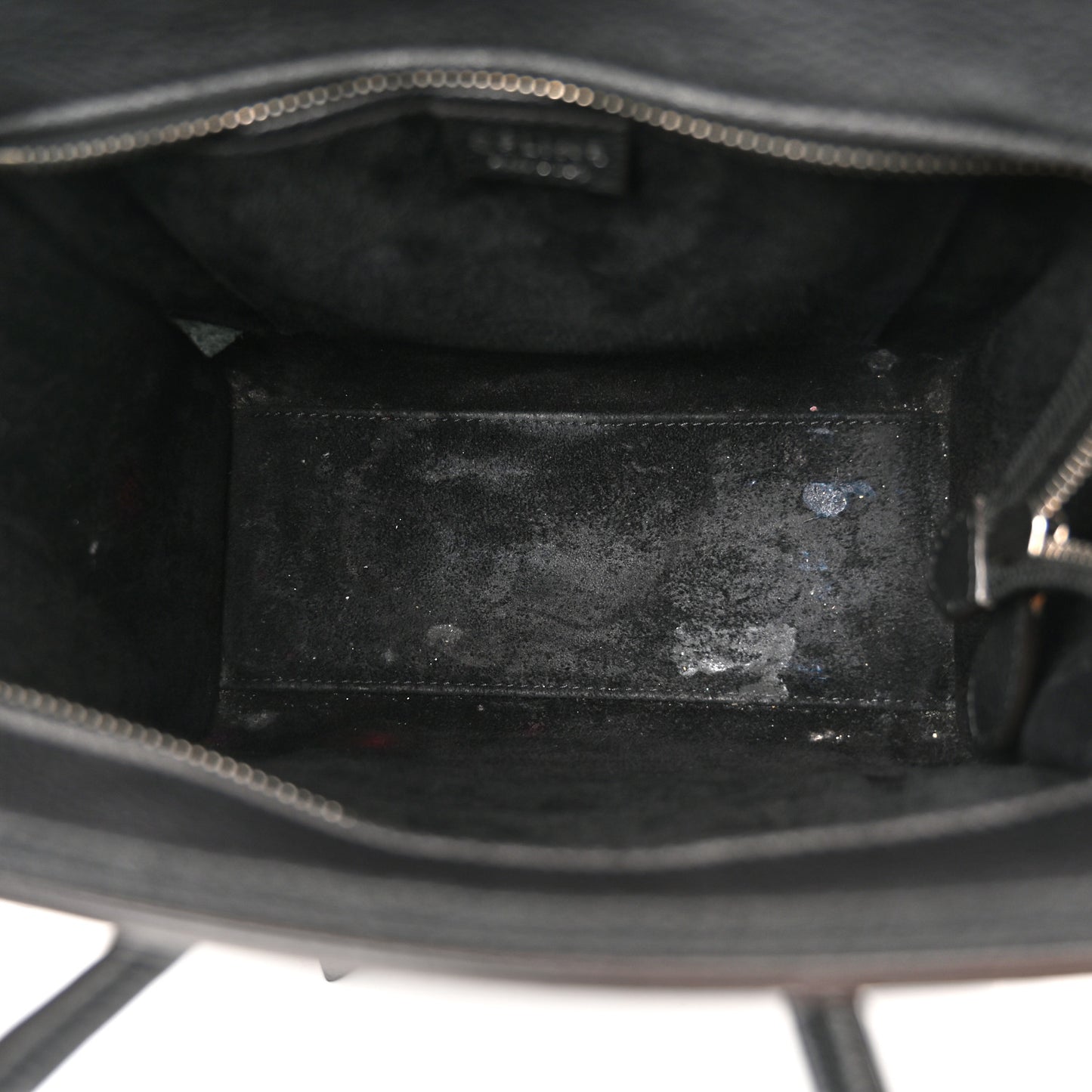 Drummed Calfskin Nano Luggage Black