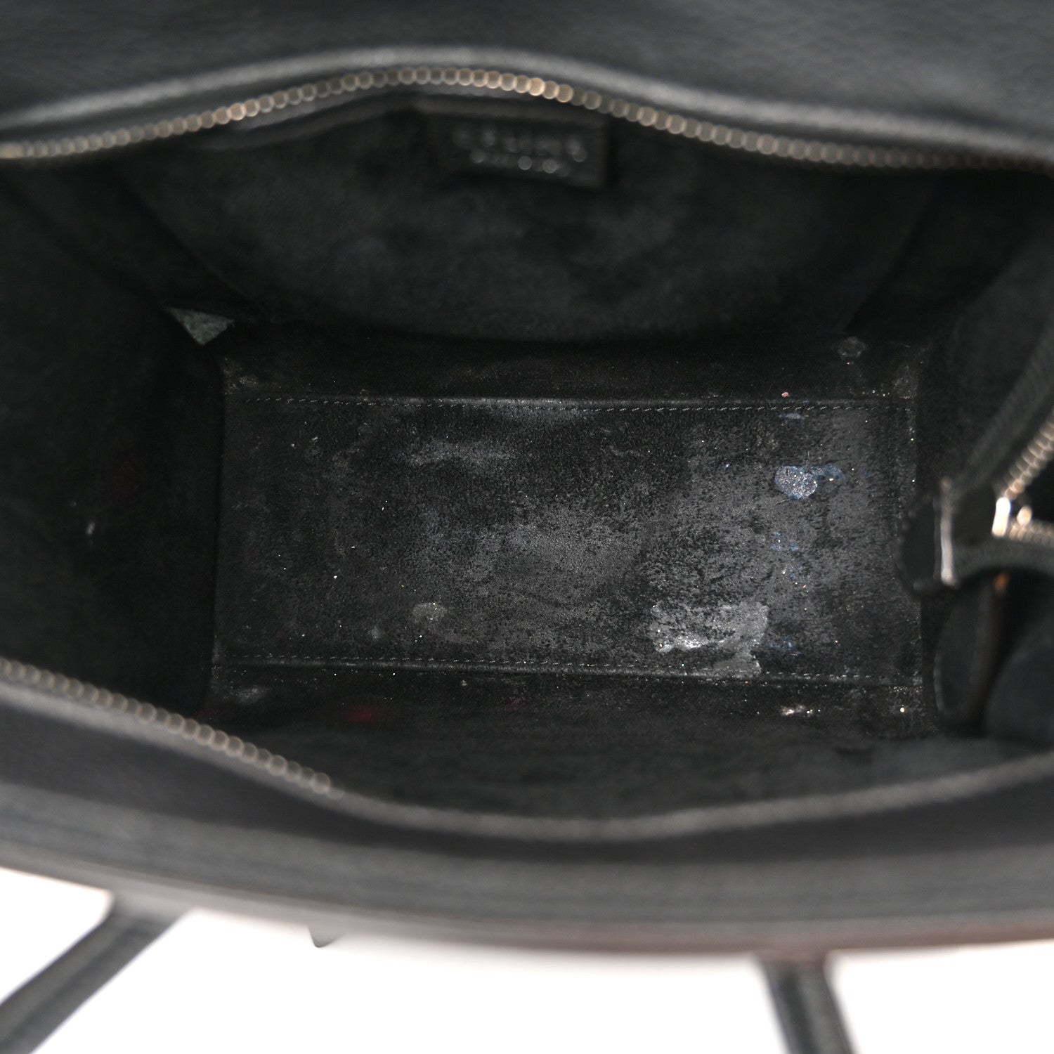 Celine Drummed Calfskin Nano Luggage Black 5 of 14