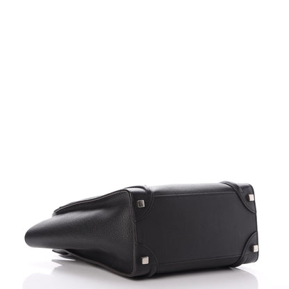 Celine Drummed Calfskin Micro Luggage Black 4 of 8