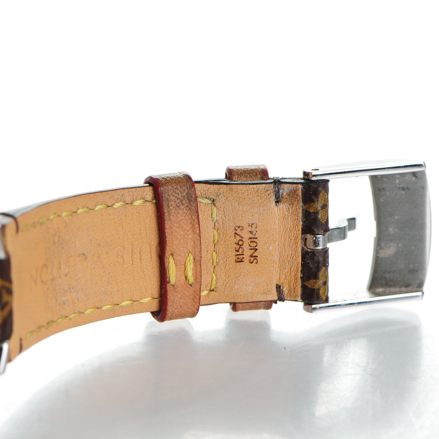 Louis Vuitton Stainless Steel Monogram Diamond Mother of Pearl 34mm Tambour Idylle Blossom Quartz Watch 7 of 10