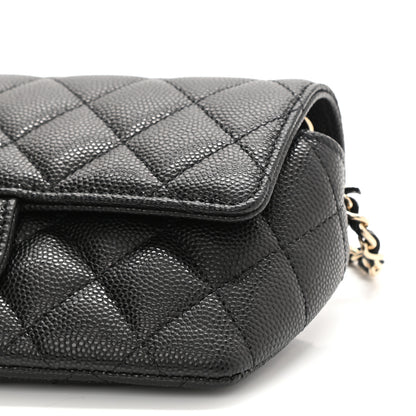 Chanel Caviar Quilted Glasses Case With Chain Black 11 of 12
