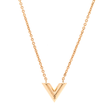 Louis Vuitton Essential V Necklace Gold 4 of 6