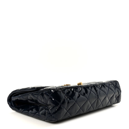 Chanel Distressed Patent Quilted 2.55 Reissue 226 Flap Blue 4 of 10