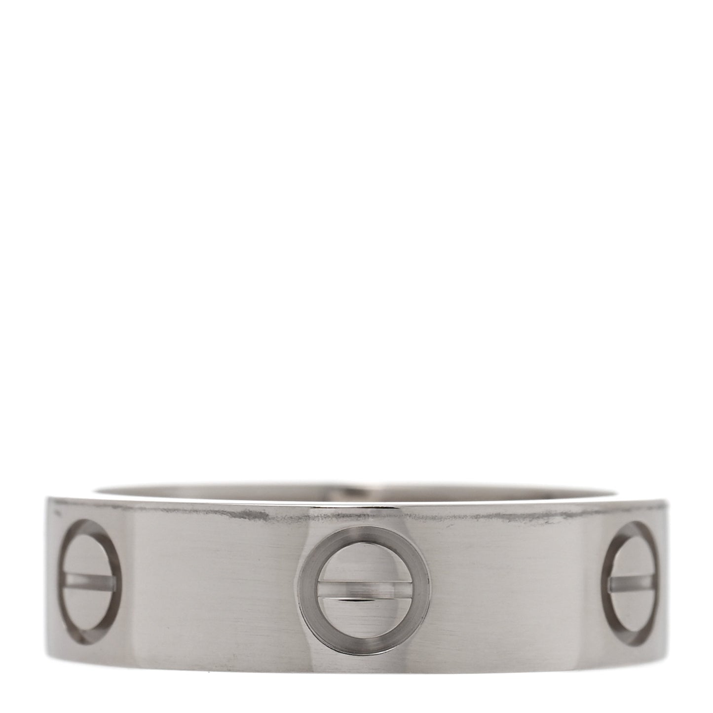 18K White Gold 5.5mm LOVE Ring 53 6.5
