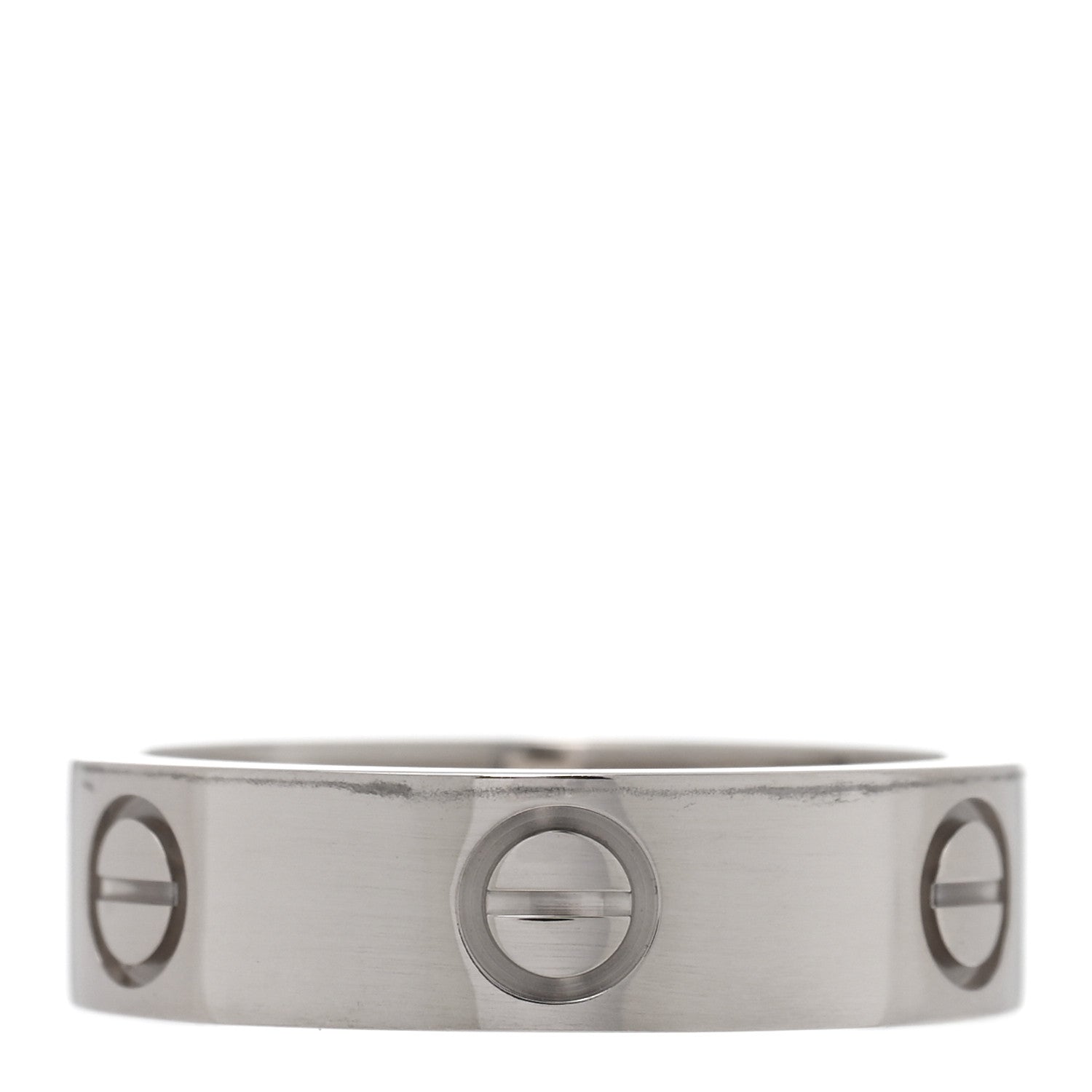 Cartier 18K White Gold 5.5mm LOVE Ring 53 6.5 3 of 5