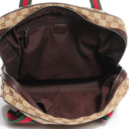 Gucci Monogram Web Carry On Tote Dark Brown 10 of 10