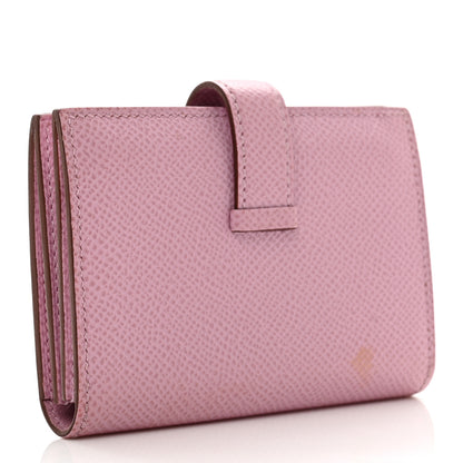 Hermes Epsom Bearn Card Holder Wallet Mauve Sylvestre 3 of 6
