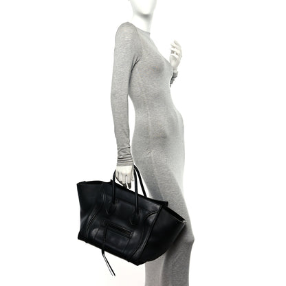 Celine Supple Calfskin Medium Phantom Luggage Black 3 of 15