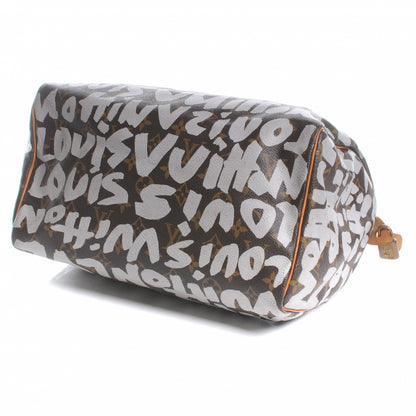 Louis Vuitton Monogram Graffiti Speedy 30 Silver 4 of 7