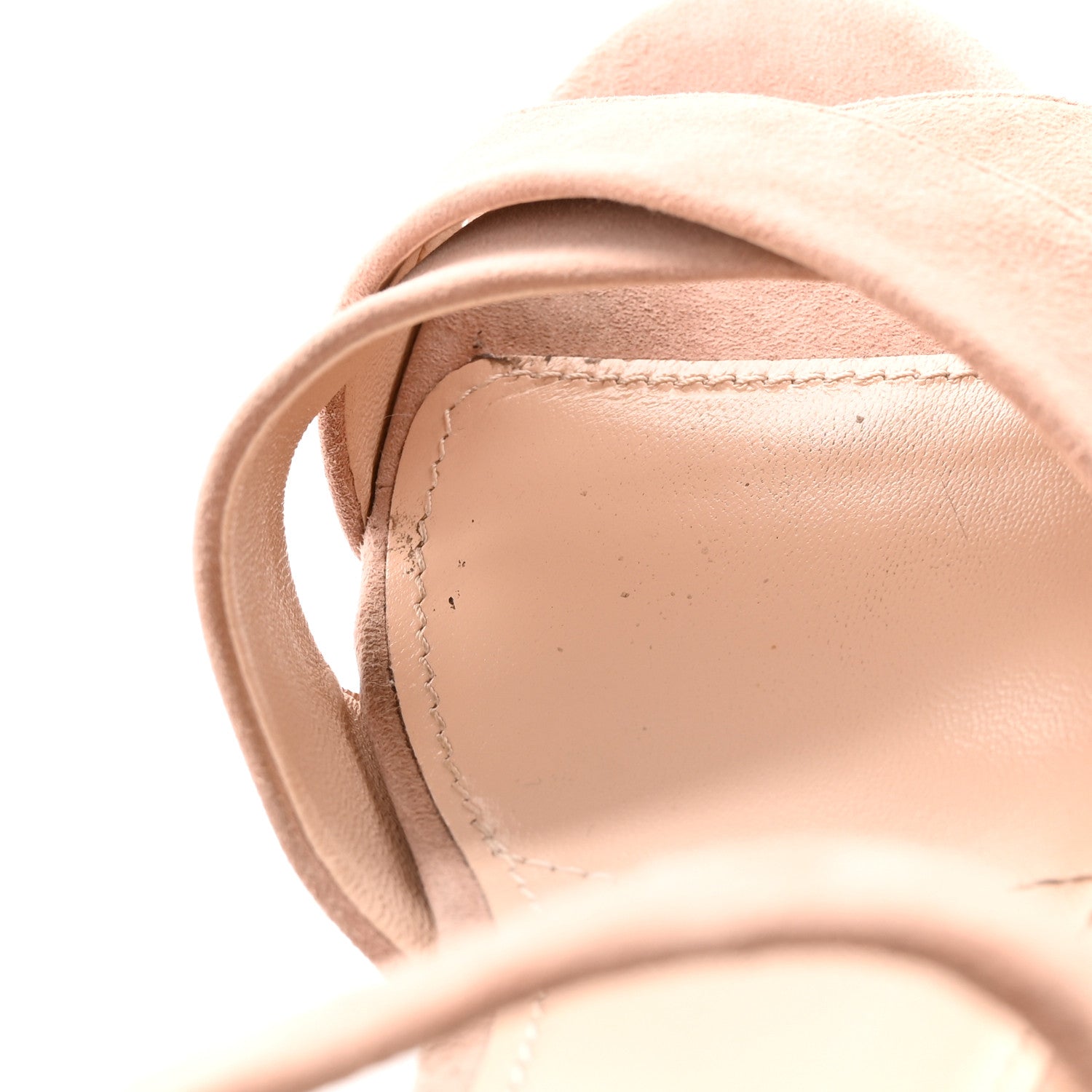 Prada Suede Crisscross Platform 20/65mm Sandals 37 Taupe 11 of 14