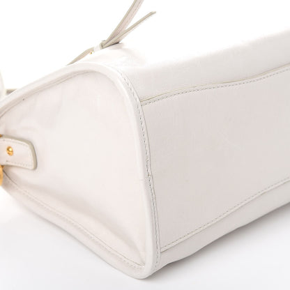 Miu Miu Vitello Shine Zip Tote Talco 13 of 14
