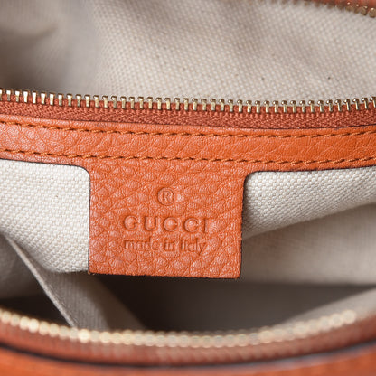 Gucci Pebbled Calfskin Small Boston Orange 7 of 17