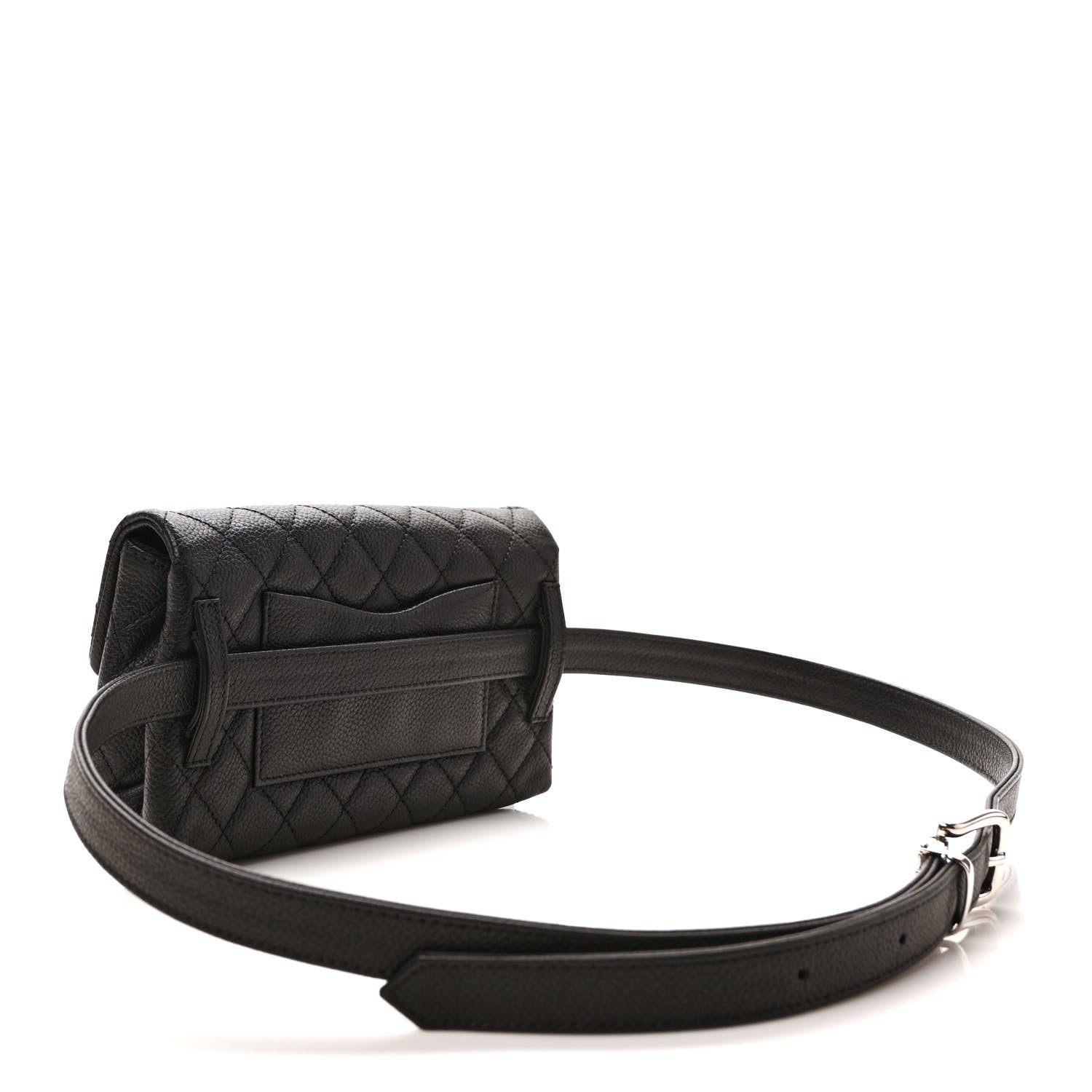 Chanel Grained Calfskin Quilted 2.55 Reissue Flap Belt Bag Clutch Black 3 of 9