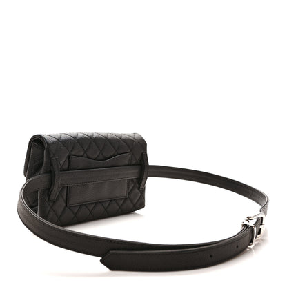 Chanel Grained Calfskin Quilted 2.55 Reissue Flap Belt Bag Clutch Black 3 of 9