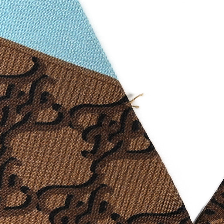 Fendi Silk FF Karligraphy Wrappy Bandeau Brown 4 of 4