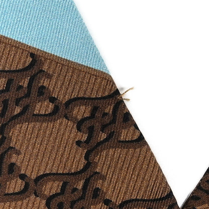 Fendi Silk FF Karligraphy Wrappy Bandeau Brown 4 of 4