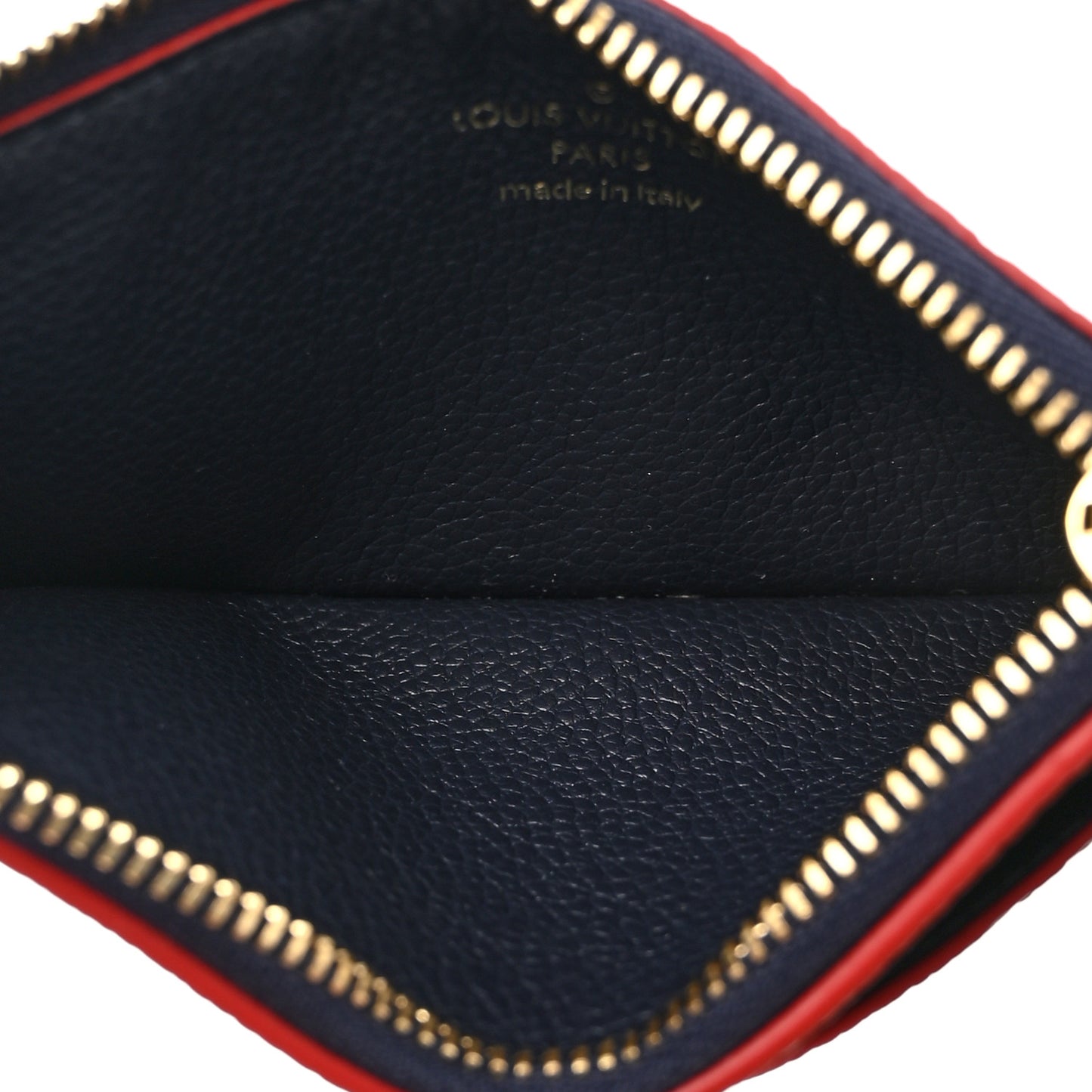 Empreinte Blooming Flowers Zipped Card Holder Marine Rouge