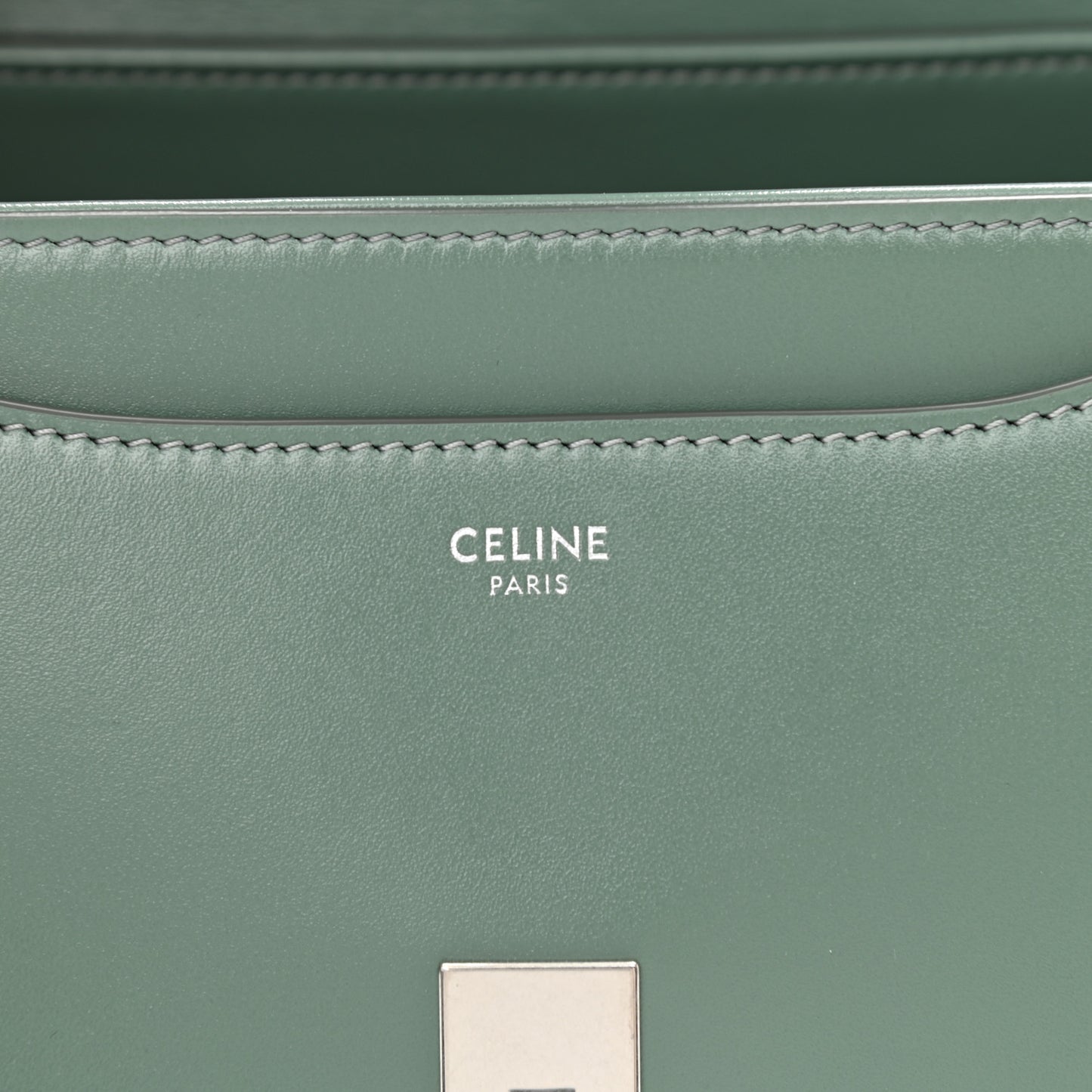 Satinated Calfskin Small 16 Top Handle Bag Celadon