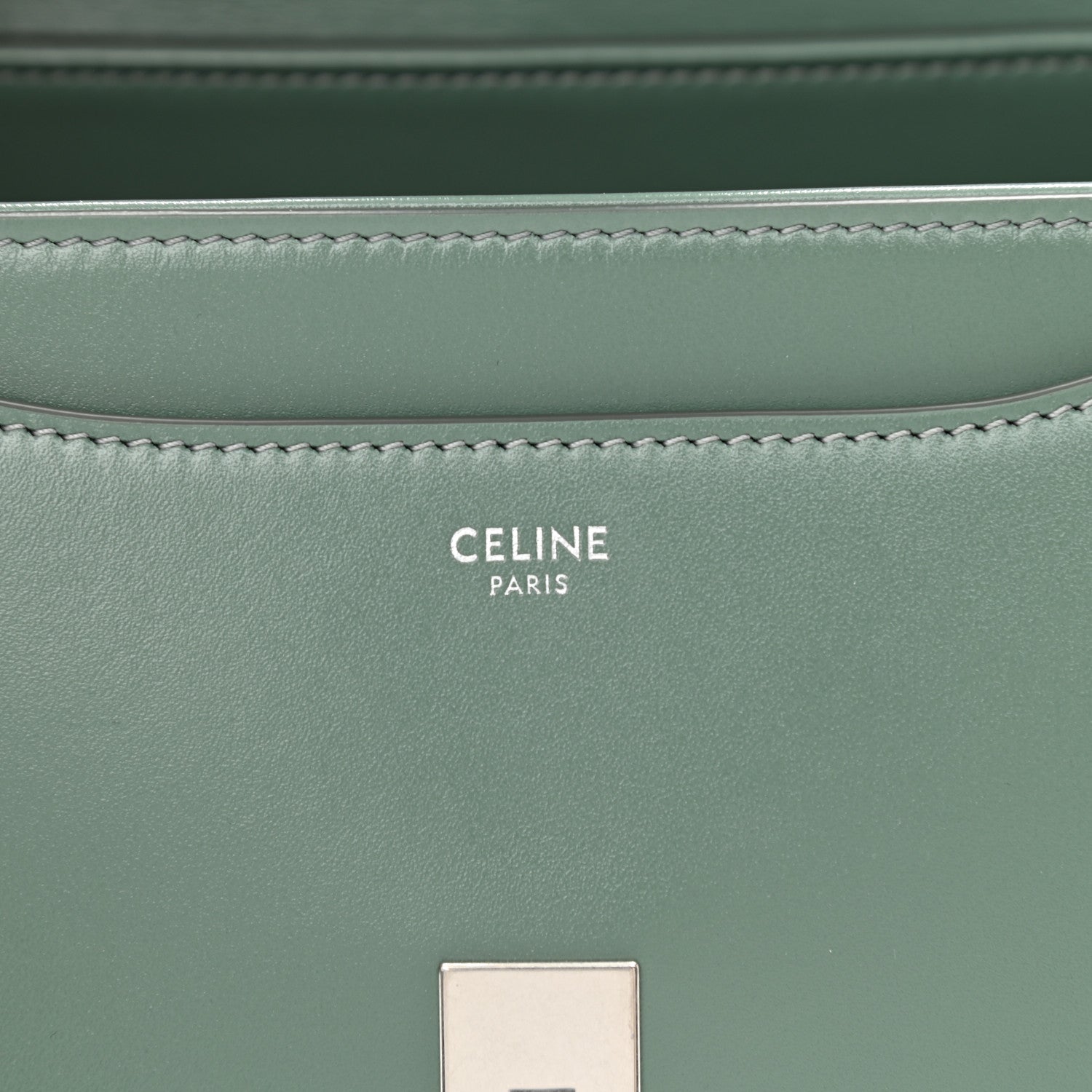 Celine Satinated Calfskin Small 16 Top Handle Bag Celadon 6 of 10