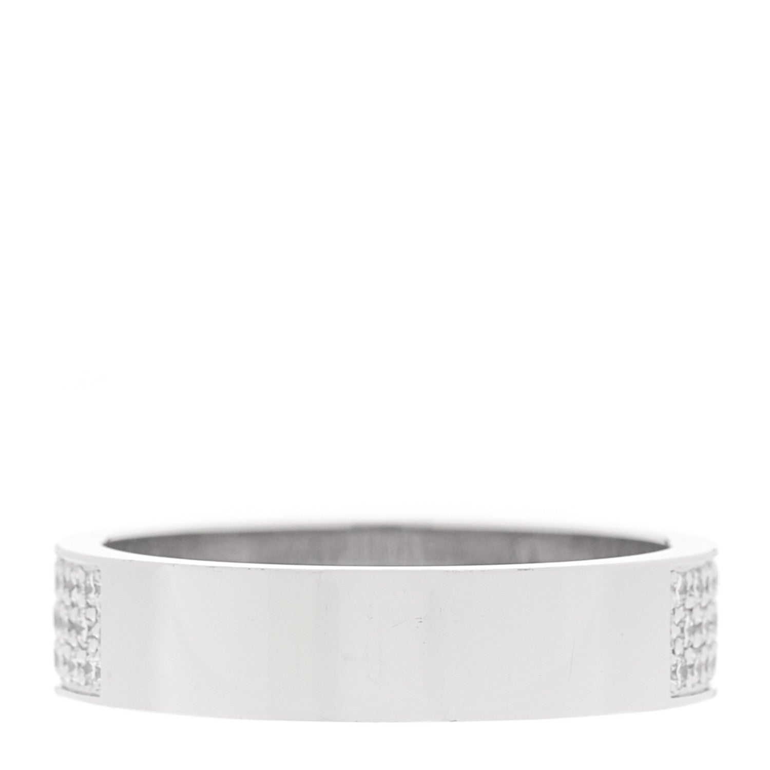 Hermes 18K White Gold Diamond MM Kelly Clochette Ring 51 5.75 3 of 5