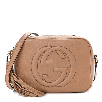 Gucci Pebbled Calfskin Small Soho Disco Bag Camelia 1 of 9