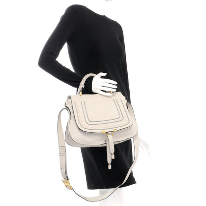 Chloe Calfskin Medium Marcie Top Handle Bag Dove 3 of 8