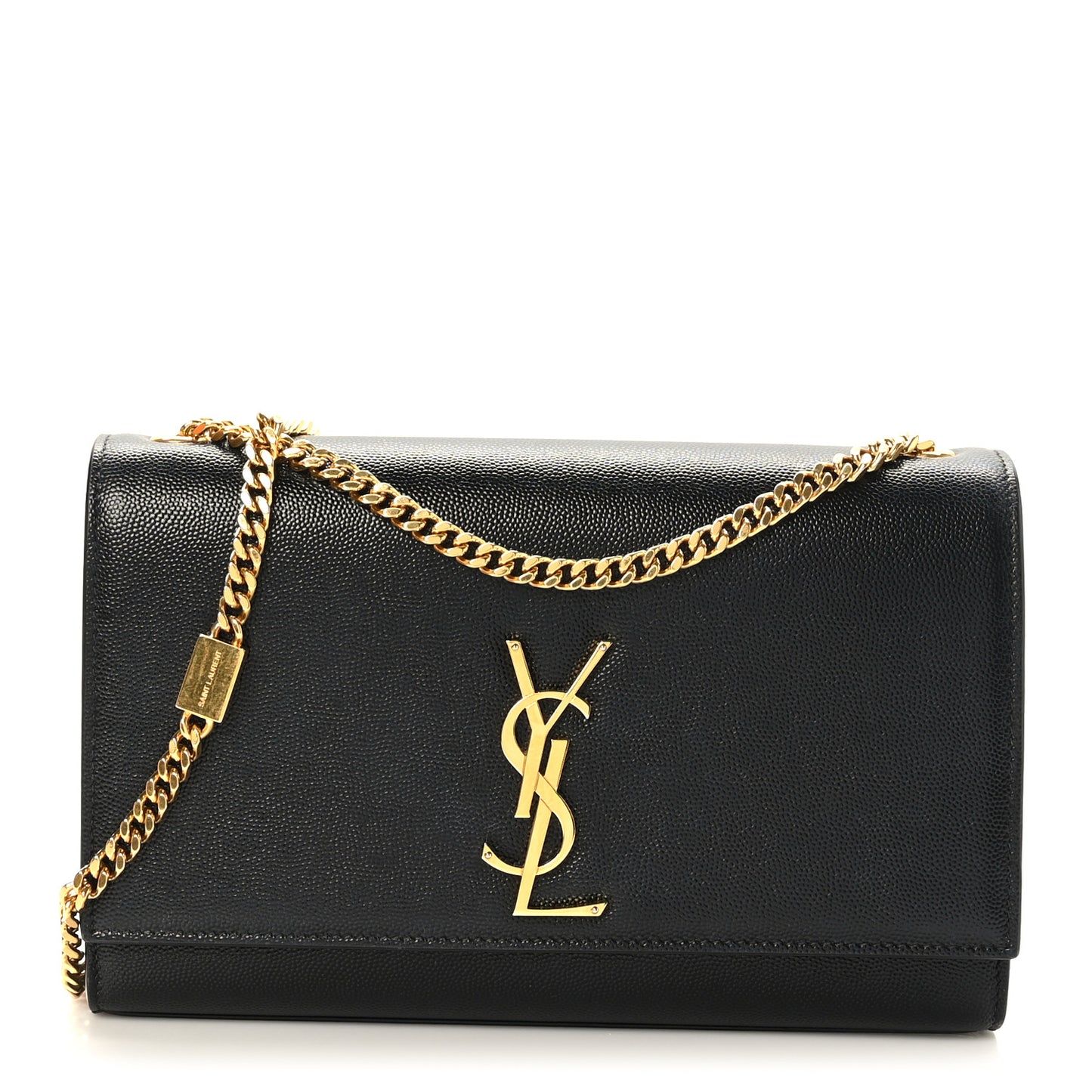 Grain De Poudre Medium Classic Monogram Kate Satchel Black