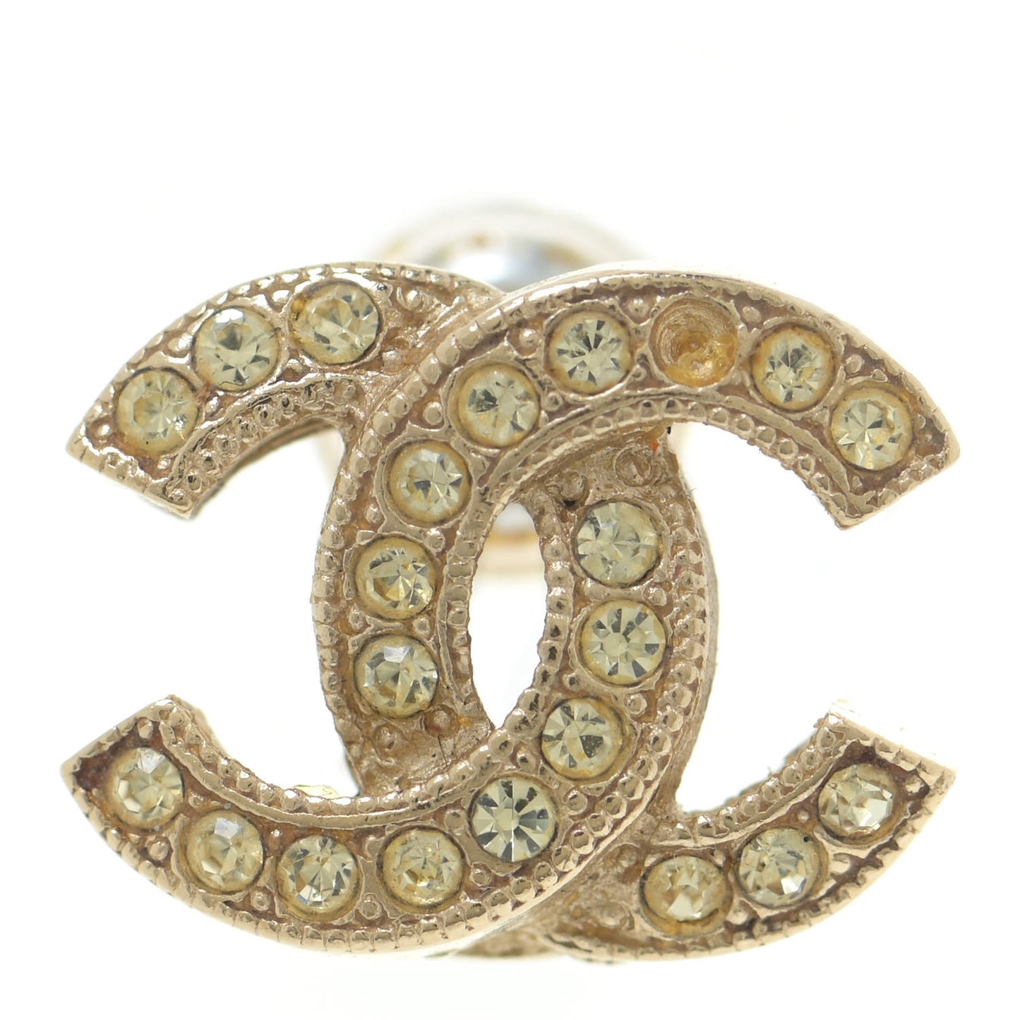 Crystal CC Earrings Gold