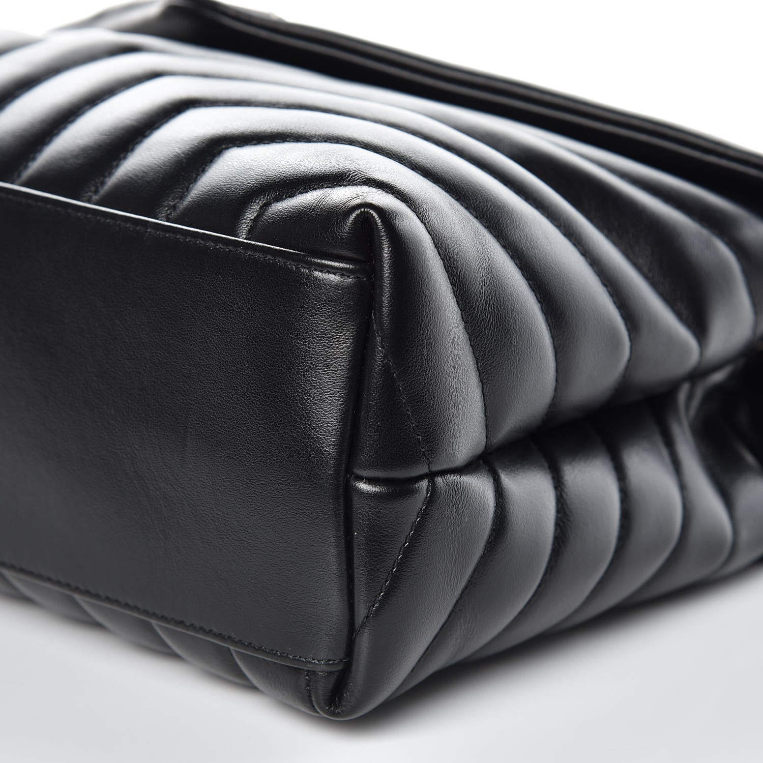 Saint Laurent Calfskin Y Quilted Monogram Medium Loulou Chain Satchel Black 10 of 10