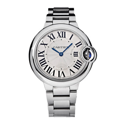 Cartier Stainless Steel 33mm Ballon Bleu De Quartz Watch 1 of 7