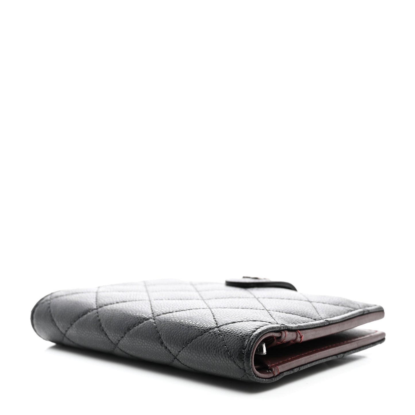 Caviar Quilted Passport Holder Black