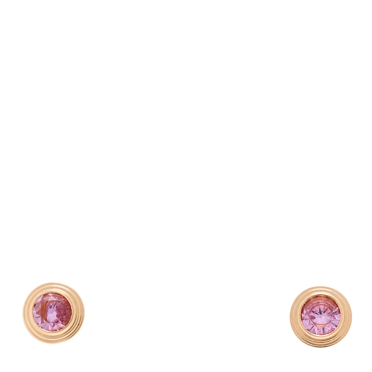 Cartier 18K Pink Gold Pink Sapphire D'Amour Earrings 1 of 4