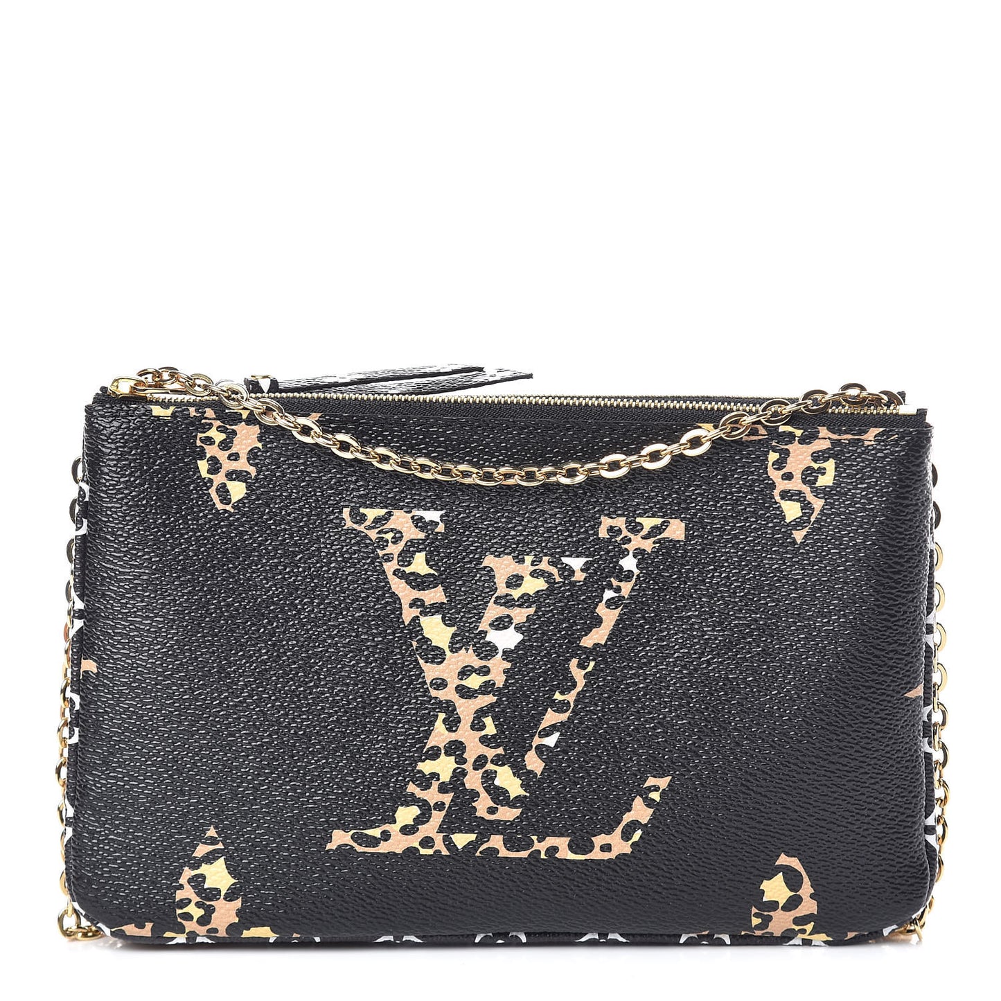 Monogram Giant Jungle Pochette Double Zip Black