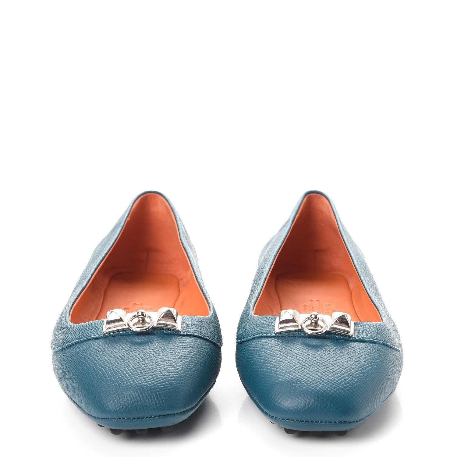 Hermes Epsom Liberty Ballerina Flats 36.5 Bleu Curacao 2 of 8
