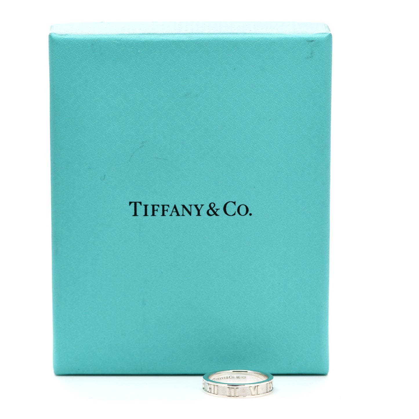 Sterling Silver Narrow Atlas Ring 50 5.5