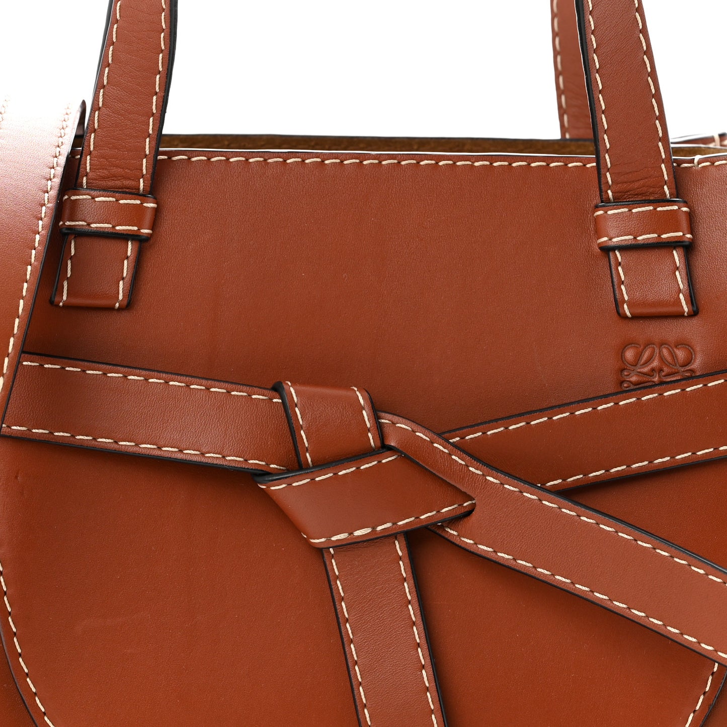 Soft Calfskin Mini Gate Tote Rust