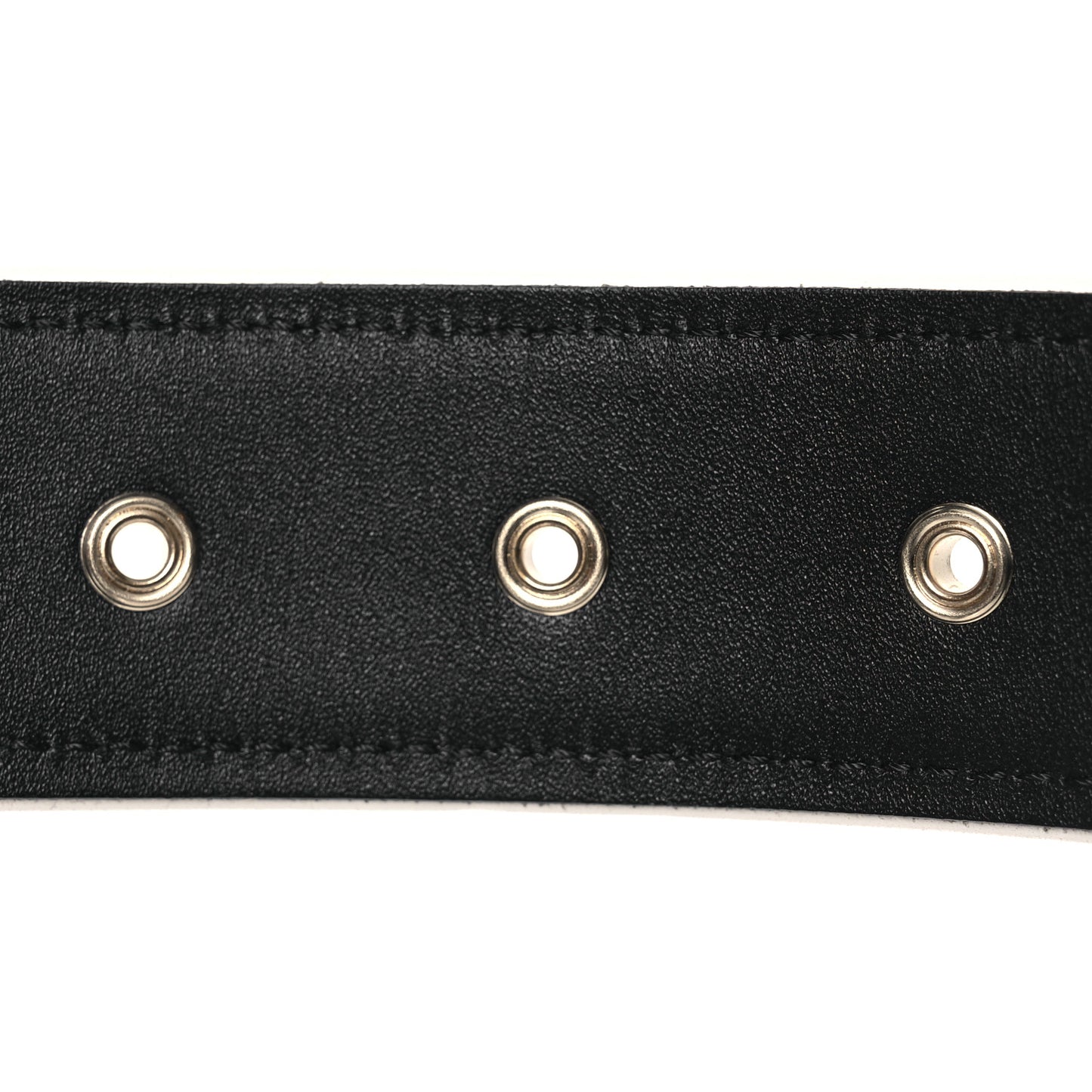 Denim Quilted CC Belt  85 34 Blue White