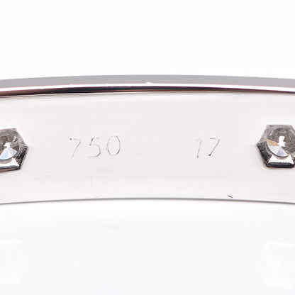 Cartier 18K White Gold 10 Diamond LOVE Bracelet 17 5 of 7