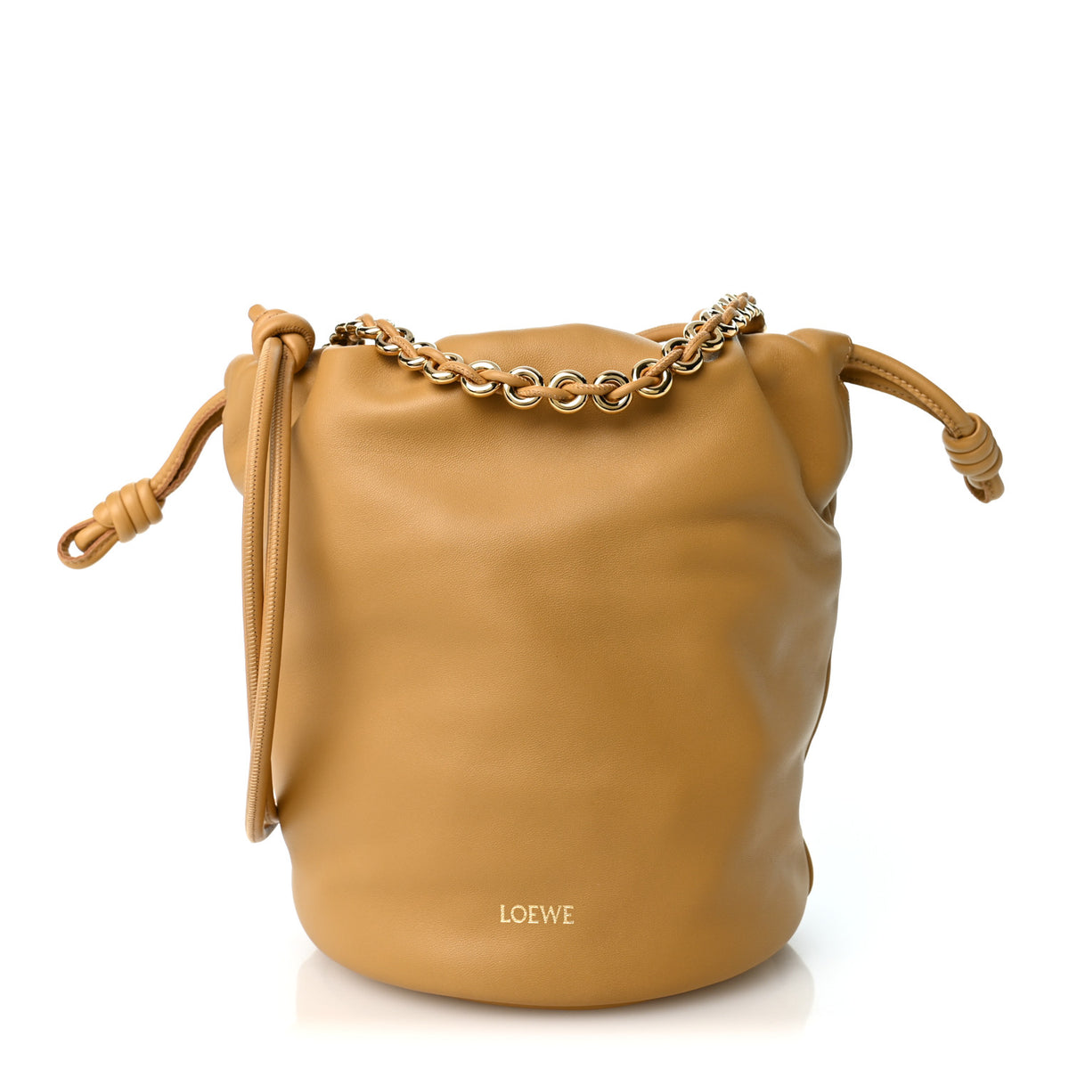 Mellow Nappa Lambskin Flamenco Bucket Bag Sahara