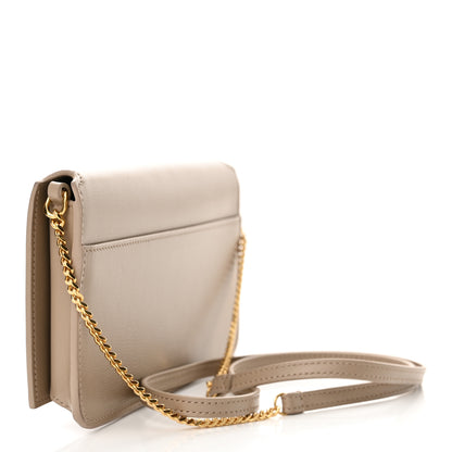 Saint Laurent Smooth Calfskin Monogram Phone Holder Crossbody Dark Beige 3 of 13
